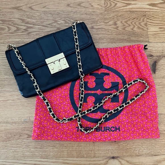 Tory Burch Clutch / Cross Body Purse - small - color: black - Picture 1 of 9